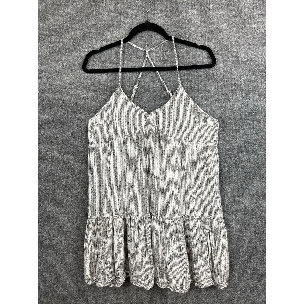 Aerie Sun Dress Size SP Black White Strips Mini Spaghetti Straps
